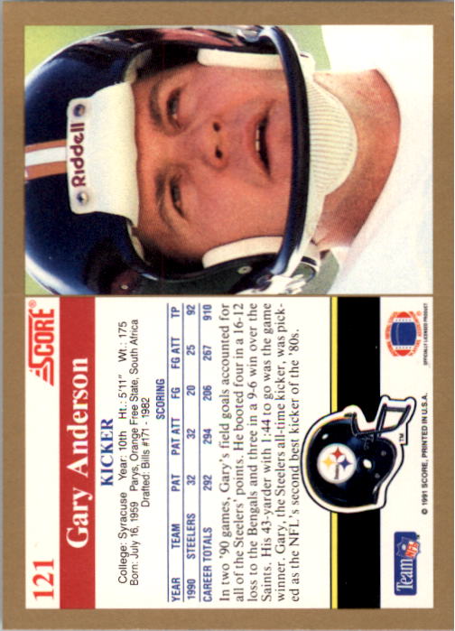 1991 Score Football "Main Set" Cards #1 to #250 Rookies and Veterans - Picture 243 of 501