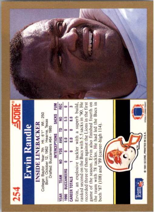 1991 Score Football Card Pick (Base) 252-507 - Picture 7 of 487