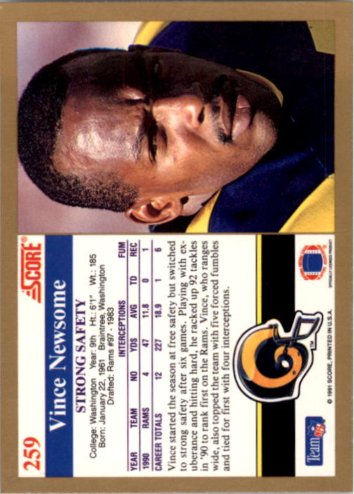 1991 Score Football Card Pick (Base) 252-507 - Picture 17 of 487