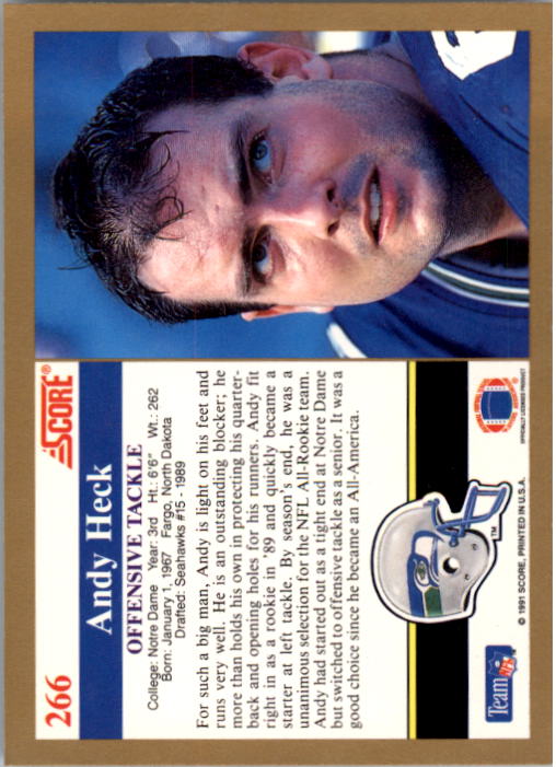1991 Score Football Card Pick (Base) 252-507 - Picture 31 of 487