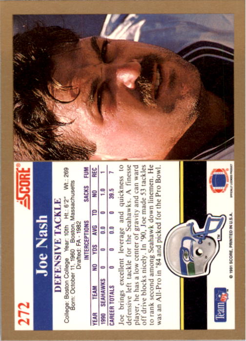 1991 Score Football Card Pick (Base) 252-507 - Picture 43 of 487