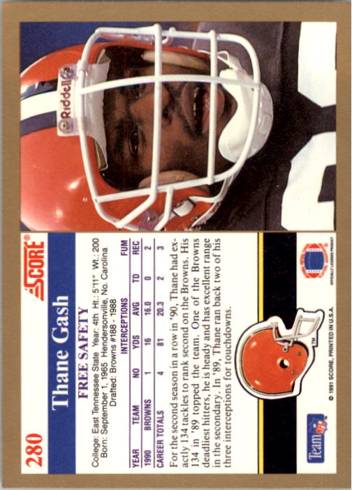 1991 Score Football Card Pick (Base) 252-507 - Picture 59 of 487