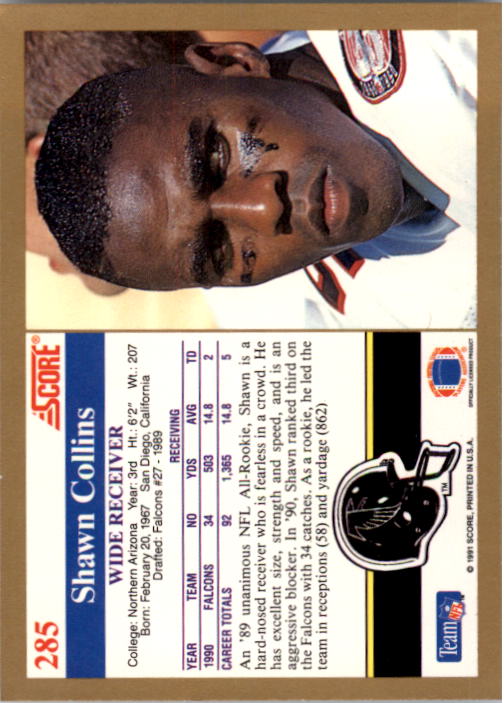 1991 Score Football Card Pick (Base) 252-507 - Picture 69 of 487