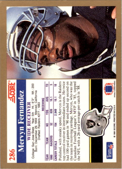 1991 Score Football Card Pick (Base) 252-507 - Picture 71 of 487