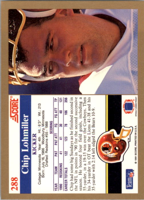 1991 Score Football Card Pick (Base) 252-507 - Picture 75 of 487