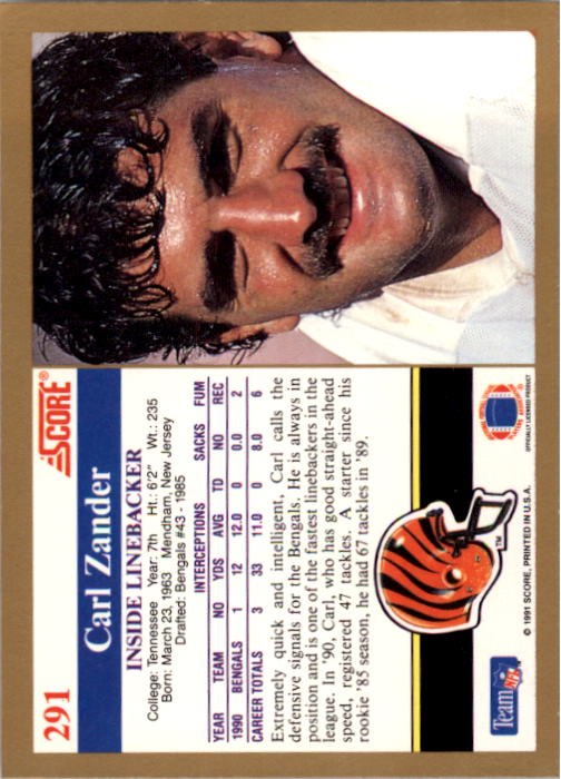 1991 Score Football Card Pick (Base) 252-507 - Picture 81 of 487