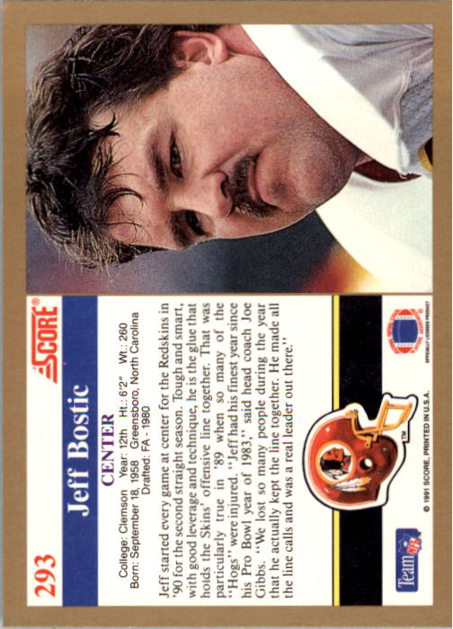 1991 Score Football Card Pick (Base) 252-507 - Picture 85 of 487