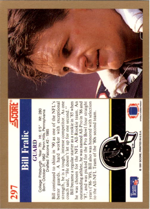 1991 Score Football Card Pick (Base) 252-507 - Picture 93 of 487