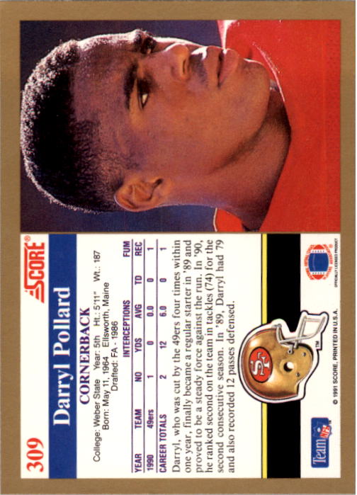 1991 Score Football Card Pick (Base) 252-507 - Picture 117 of 487
