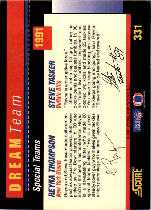 1991 Score Football Card Pick (Base) 252-507 - Picture 161 of 487