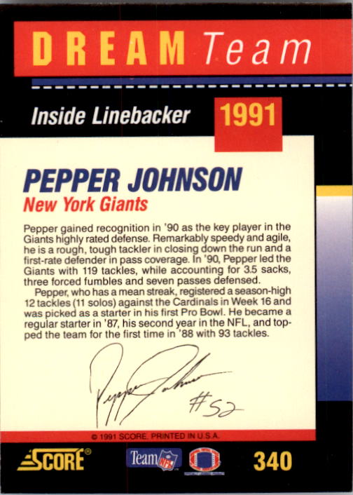 1991 Score Football Card Pick (Base) 252-507 - Picture 179 of 487
