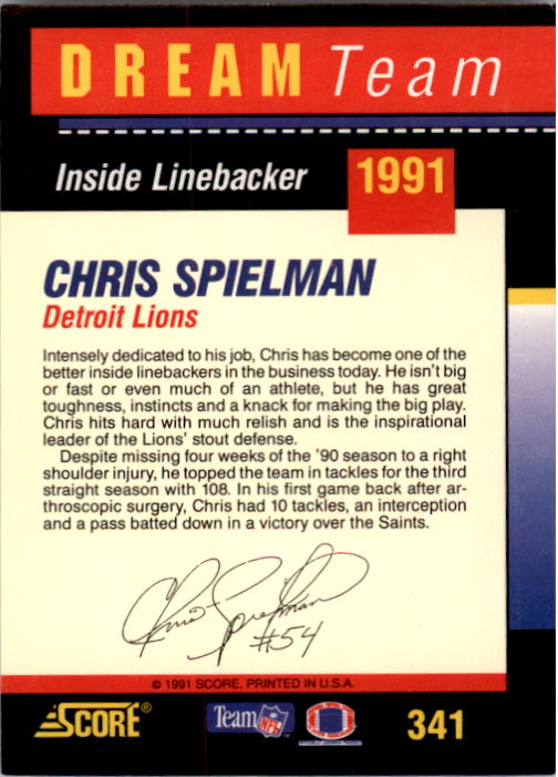 1991 Score Football Card Pick (Base) 252-507 - Picture 181 of 487
