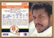 1991 Score #351 Harry Hamilton back image