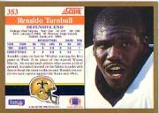 1991 Score #353 Renaldo Turnbull back image