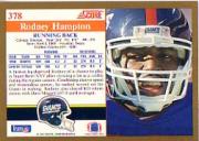 1991 Score #378 Rodney Hampton back image