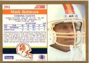 1991 Score #391 Mark Robinson back image