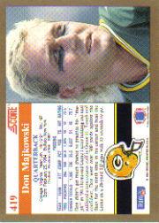 1991 Score #419 Don Majkowski back image