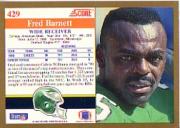 1991 Score #429 Fred Barnett back image