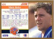 1991 Score #431 Mark Kelso back image