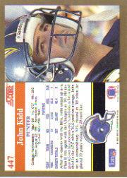 1991 Score Football Card Pick (Base) 252-507 - Picture 381 of 487