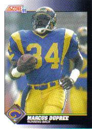 1991 Score Football Card Pick (Base) 252-507 - Picture 394 of 487