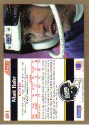1991 Score Football Card Pick (Base) 252-507 - Picture 439 of 487