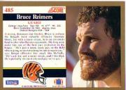 1991 Score #485 Bruce Reimers back image