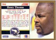 1991 Score #504 Henry Thomas back image