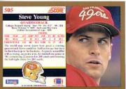 1991 Score #505 Steve Young back image