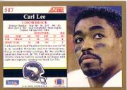 1991 Score #517 Carl Lee back image