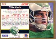 1991 Score #519 Mike Golic back image