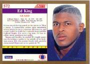 1991 Score #572 Ed King RC back image