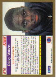 1991 Score #575 Ricky Watters RC back image