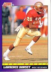 1991 Score #612 Lawrence Dawsey RC UER/(Went to Florida State/not Florida)