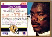 1991 Score #617 Gene Atkins back image