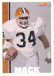 1991 Score KEVIN MACK Cleveland BROWNS Football Card NFL #470