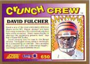 1991 Score #650 David Fulcher CC back image