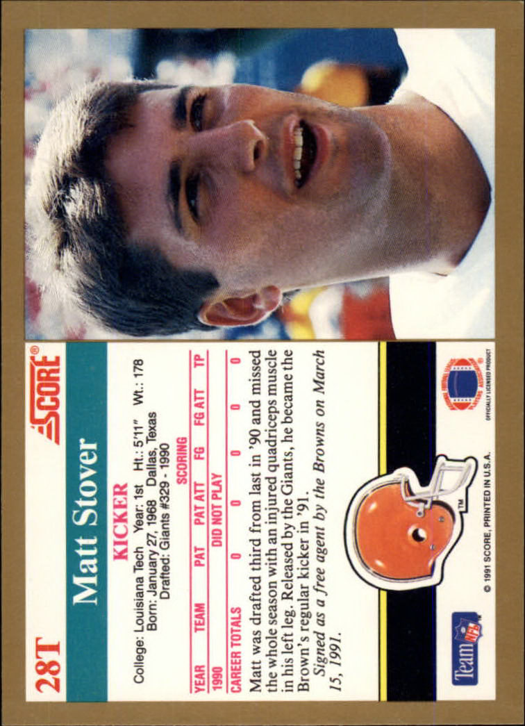 A5126- 1991 Score Supplemental FB #s 1-110 +Rookie -You Pick- 15+ FREE US SHIP - Picture 55 of 211