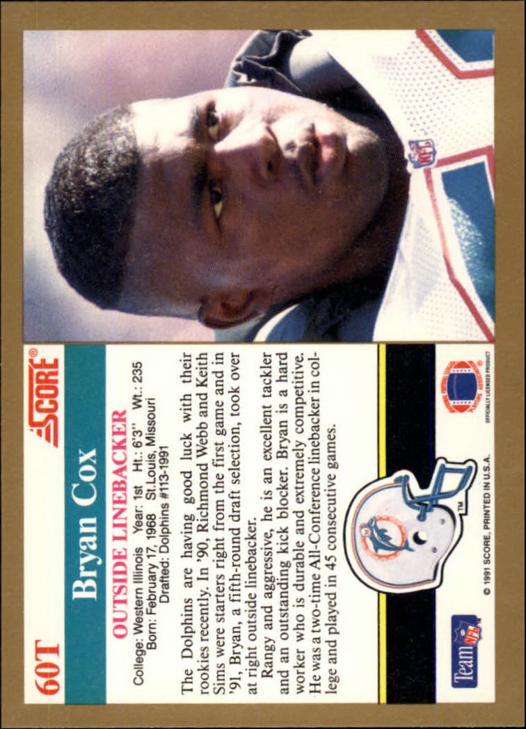 A5126- 1991 Score Supplemental FB #s 1-110 +Rookie -You Pick- 15+ FREE US SHIP - Picture 119 of 211