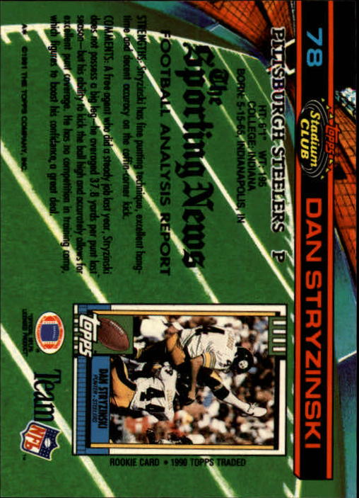 A0730- 1991 Stadium Club FB Card #s 1-250 +Rookies -You Pick- 15+ FREE US SHIP