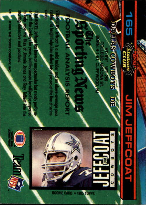 A0730- 1991 Stadium Club FB Card #s 1-250 +Rookies -You Pick- 15+ FREE US SHIP