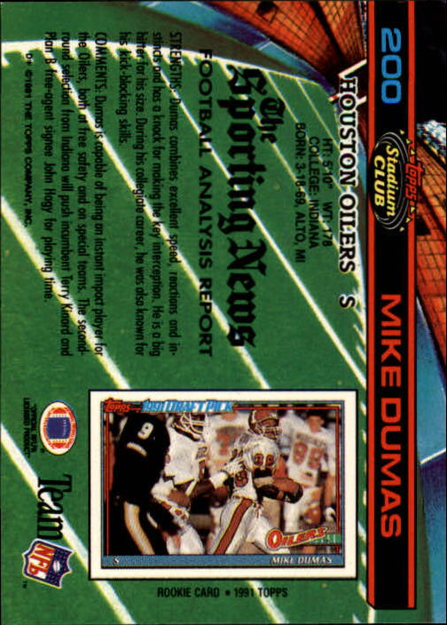 A0730- 1991 Stadium Club FB Card #s 1-250 +Rookies -You Pick- 15+ FREE US SHIP