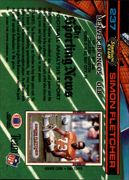 A0730- 1991 Stadium Club FB Card #s 1-250 +Rookies -You Pick- 15+ FREE US SHIP