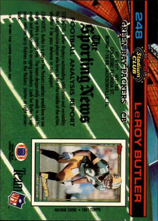 A0730- 1991 Stadium Club FB Card #s 1-250 +Rookies -You Pick- 15+ FREE US SHIP