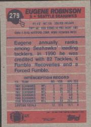 1991 Topps #279 Eugene Robinson back image
