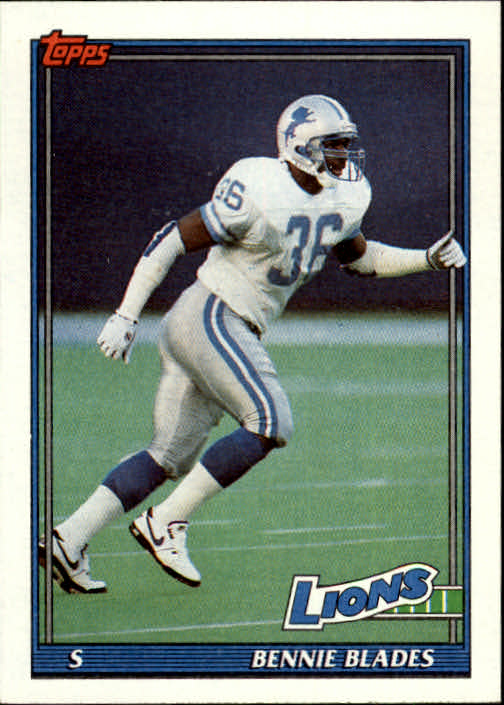 Bennie Blades Rookie 1989 Topps #365 Detroit Lions