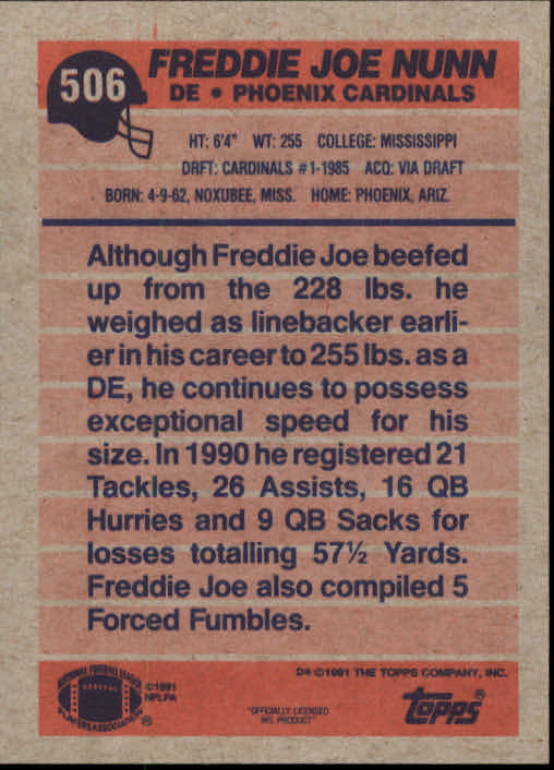 B2566- 1991 Topps Football Cards 501-660 +Inserts -You Pick- 15+ FREE US SHIP - Picture 17 of 343