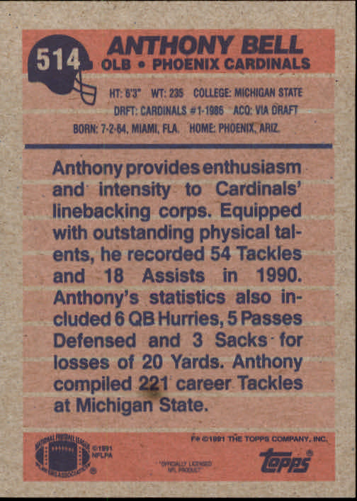 B2566- 1991 Topps Football Cards 501-660 +Inserts -You Pick- 15+ FREE US SHIP - Picture 33 of 343