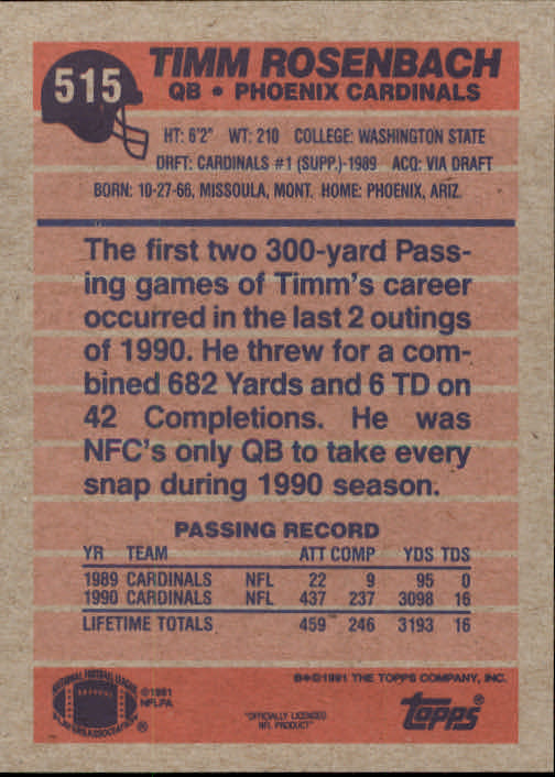 B2566- 1991 Topps Football Cards 501-660 +Inserts -You Pick- 15+ FREE US SHIP - Picture 35 of 343