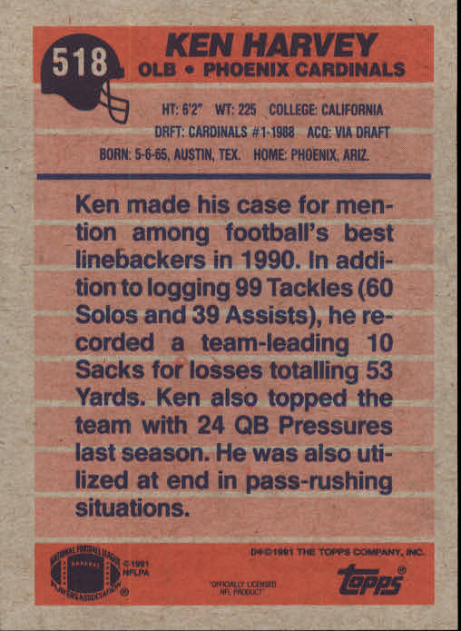 B2566- 1991 Topps Football Cards 501-660 +Inserts -You Pick- 15+ FREE US SHIP - Picture 41 of 343